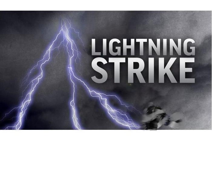 Lightning, Lightning Strike wording, Black and gray back ground