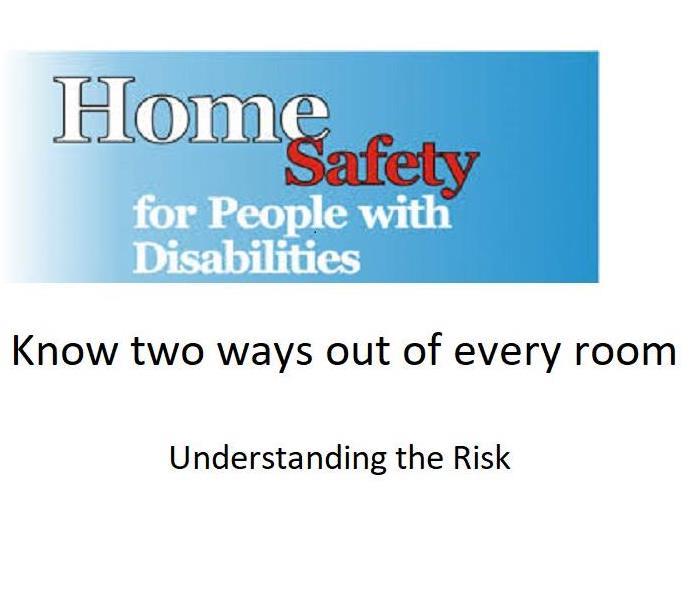 wording, Home Safety for People with disabilities, Know two ways out of every room, Understanding the risk